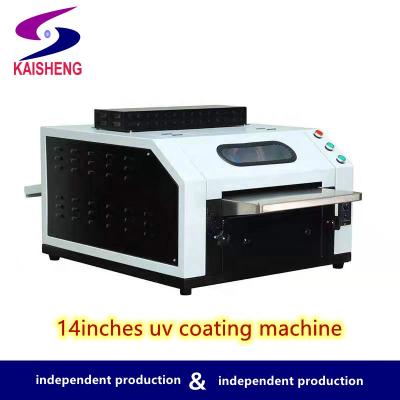 China Factory KS-UV14A Semi-automatic UV Coating Machine for Aluminum Plate etc. of photo paper stickers. for sale