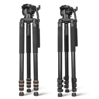 China High Max Laod 18KG QZSD Q680A 192CM Stable Heavy Duty Professional Aluminum Tripod for DSLR Digital Video Camera and Live Makeup for sale