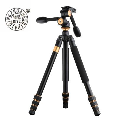 China QZSD Q479 Compact Flexible High Professional Aluminum Tripod Stand 167CM Max Load 12KG For DSLR Digital Video Camera for sale