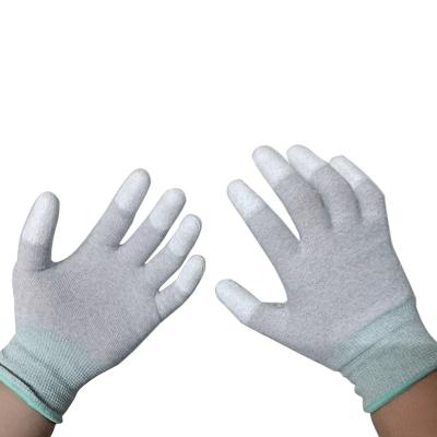 China General Purpose Anti Static ESD PU Palm Fitted Gloves Nylon Gloves for sale