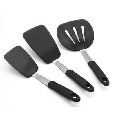 China Turner Spatula Set Kitchen Cookware Egg Turners Rubber Pancake Fins Viable Silicone Flexible Resistant for sale