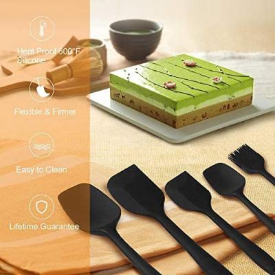 China Non Stick Heat Resistant Sustainable 5 Pieces Silicone Spatula Set for sale