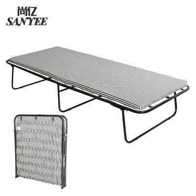 China Folding SY-2106 Folding Spring Bed Single Foldable Furniture Bed Portable Folding Bed for sale