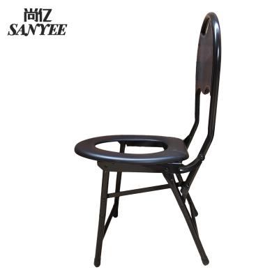 China Provide SY-D07 Portable Folding Toilet Facilities Low Price Stools and Pregnant Women Back Toilet Chair Toilet Commode Chair for Disabled or Elderly for sale