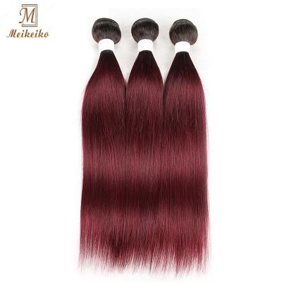 China Hair Color #1B/99J 100% Blonde Hair Bundles Brazilian Hair Tangle Free Remy Hair Weft Bundles 8-30 Inch for sale