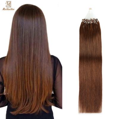 China Meikeiko Straight Hair Popular Wholesale Nano Micro Beads Extensions Non-Remy Ring Hair Extension Micro Hair Extension for sale