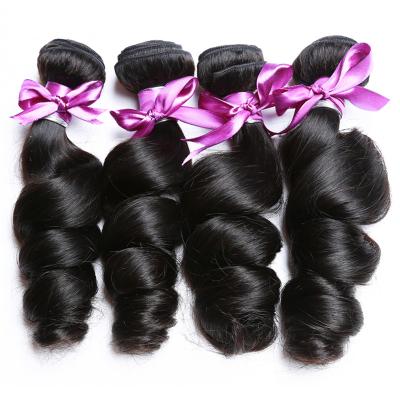 China 100% Loose Wave Hair Bundles Meikeiko Loose Wave Hair Weave Bundles 8A High Quality Natural Black Brazilian Virgin Hair 100% Weave for sale