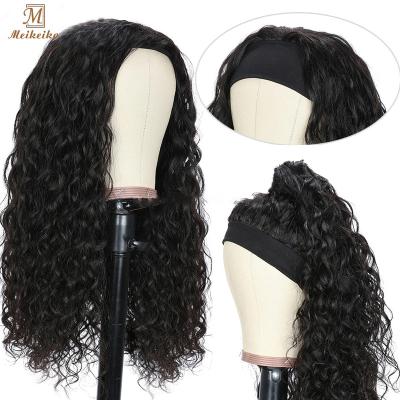 China Water Wave Water Wave Headband Hair Wigs For Black Women Accent Scarf Wig Glueless Wig for sale