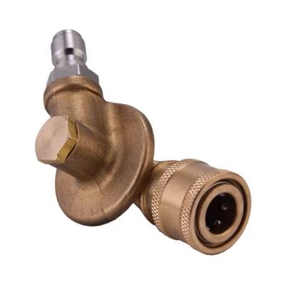 China Yaoen Brass Automatic Rotary Machine Car Wash Adapter Wash Swivel Coupler 1/4 Inch Quick Connector for sale