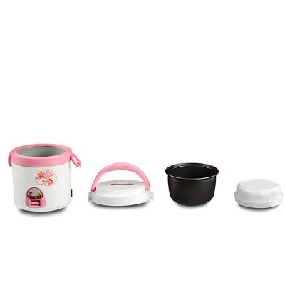 China Dormitory Outdoor Easy Function Mini Electric Rice Cooker With Small Plastic Handle for sale