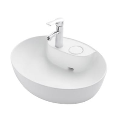 China Modern Morden Style Ceramic Sanitary Wares Oval Wash Basin White Art Countertop Sink for sale