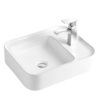 China Modern Factory Direct Sales High Quality Wash Lavabo White Rectangular Basin Bathroom Above Counter Top Sink for sale