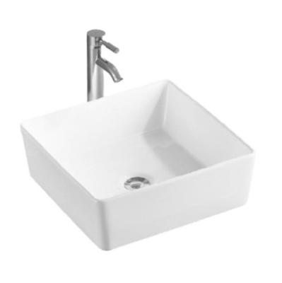 China Modern Popular 14 Inches Small Bathroom Lavabo Porcelain Rectangular Sink Quality Wash Ceramic Basin Hotel Basin for sale