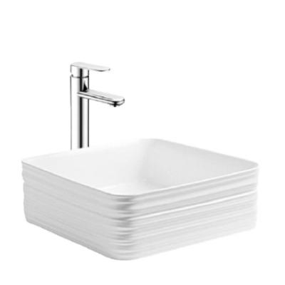 China Modern Artistic Basin Countertop Sink White Sanitary Wares Ceramic Basin Bathroom Wash Lavabo for sale