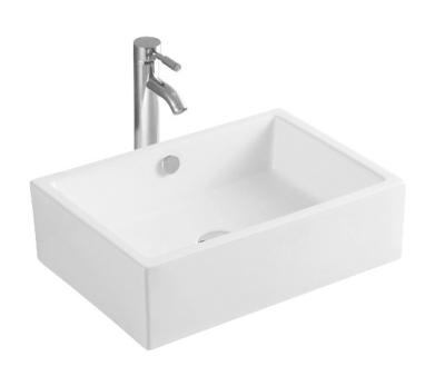 China Traditional Chic and Streamlined Rectangular Bathroom Vessel Sink for sale