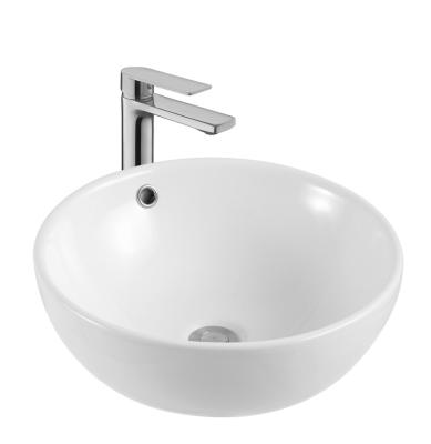 China Modern Modern Square Countertop Basin High Gloss Finish Ceramic Vessel Sink for Elegant Bathroom for sale