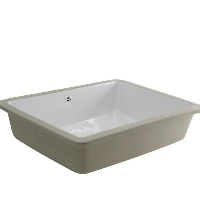 China Modern CUPC Customized Under Counter Vanity Basin Ceramic Undermount Sink Bathroom Vanity Basin Rectangular Wash Basin Sink for sale