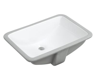 China Modern Modern Design Retangular Bathroom Undermount Sink High Quality Handmade Ceramic Sink 20 Inches for sale