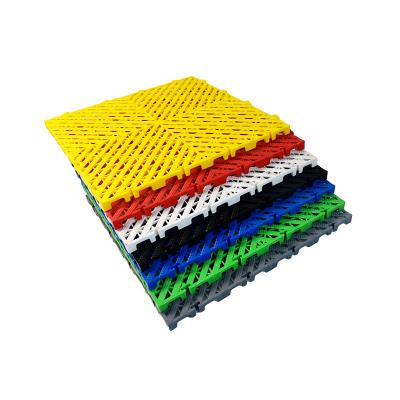 China Modem non-slip easy install car wash room plastic splicing floor grille for sale