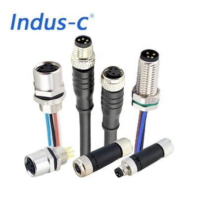 China Automotive waterproof terminal 5 pin terminal 3 pin 4 pin m8 screw m8 electrical socket male female connector for sale