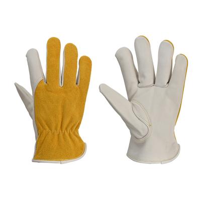 China Wholesale Durable And Comfortable Full Grain Unlined Cow Leather Factory Drivers Work Gloves for sale