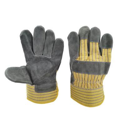 China Yellow And Gray Driver Gloves Durable Full Hand Glove Anti-cut Factory Price for sale