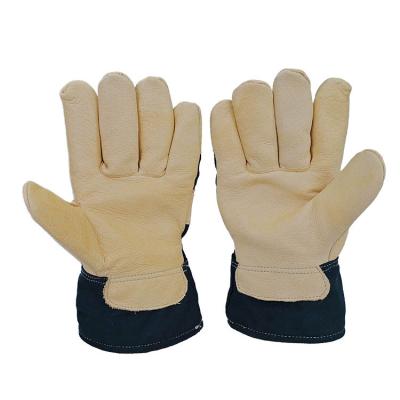 China Anti-cut Good Quality Leather Gloves Economic Working Truck Driving Working Gloves for sale