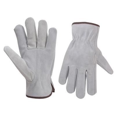 China Safety Soft Resistant Split Construction Cowhide Training Working Glove for sale