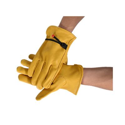 China Soft Grain Leather Promotional Working Drivers Training Gloves For Truck Warehouse Farm for sale