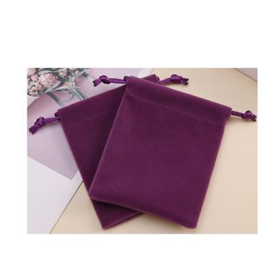 China Purple Recyclable Custom Wholesale Recyclable Drawstring Jewelry Drawstring Pouch Bag Gift Bag With Custom Logo for sale