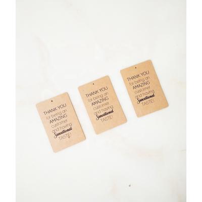 China Washable Custom Garment Apparel Accessories Dress Kraft Paper Hang Tag With Printed for sale