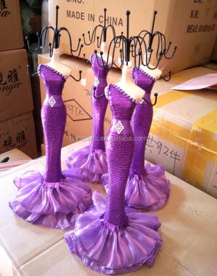 China Purple Jewelry Display 38cm Earring And Necklace Doll Display for sale