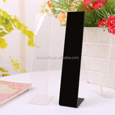 China L Acrylic Hairpin Shape Black And Clear Acrylic Display Stands for sale