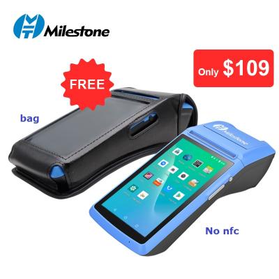 China m1 Android 8.1 Mobile Touch Screen Wireless Pos POS Handheld Smart Terminal with Blue Barcode Scanner 3G WIFI Tooth Receipt Thermal Printer for sale