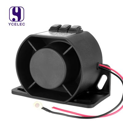 China High Quality Car Audio System 12V 24V 8 Sounds Alarm Reversing Turn Voice Horn With 3 Switch For Universal Car Bus Truck for sale