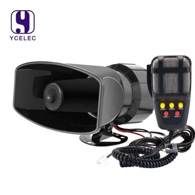 China Car Audio System 12V 7 Tones Waterproof Alarm 115db Car Horn/100W Police Siren Horn With Microphone for sale