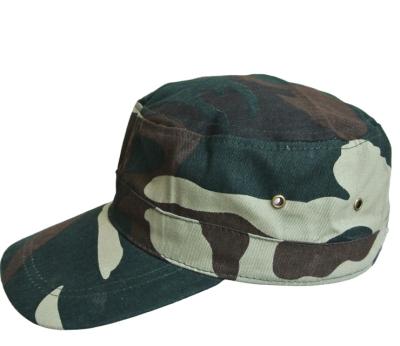 China COMMON Unisex Cotton Material Flat Surface Camouflage Army Hat for sale