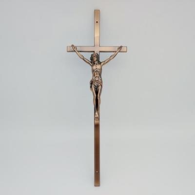 Κίνα Ελαφρύ καθολικό Crucifix κασετινών/διαγώνιο παλαιό χρώμα χαλκού του S του Ιησού προς πώληση