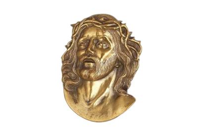 China Van de de Grafsteenhardware van de bronskleur het Traditionele Kruisbeeld TD003 Jesus Brass Material Te koop