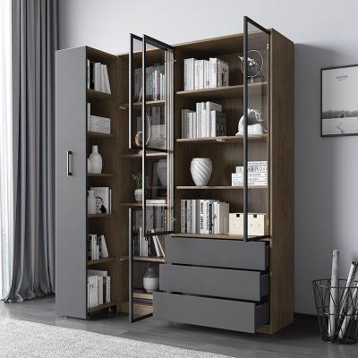 China (Other) Home Bookshelf 3 Desk Adjustable Chinese Cheap Modern Wooden Furniture Bookcase for sale