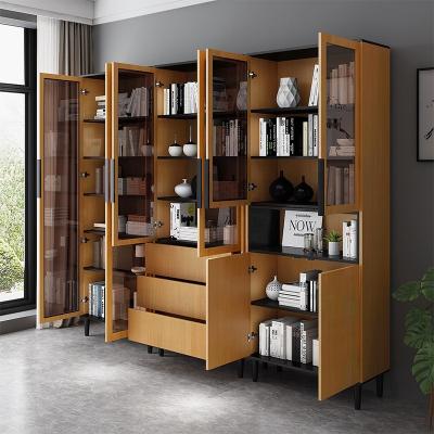 China (Other) 3 Pieces Adjustable Multifunctional Modern Wooden Desk Combined Bookcase For Home Furniture for sale