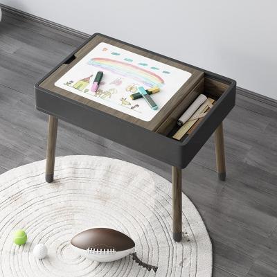 China Modern Oak Solid Frame Children's Furniture Portable Study Learning Art Table for sale