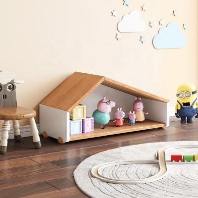 China Cute Modern Kid Wooden Nursery Furniture Toys Storage Shelf For Kids for sale