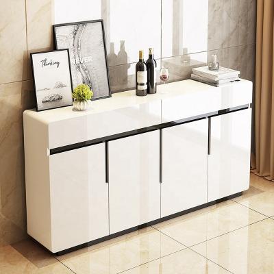 China Simple Light Luxury Modern Piano (Other) Adjustable Furniture Designs Paint White Cabinet Sideboard for sale