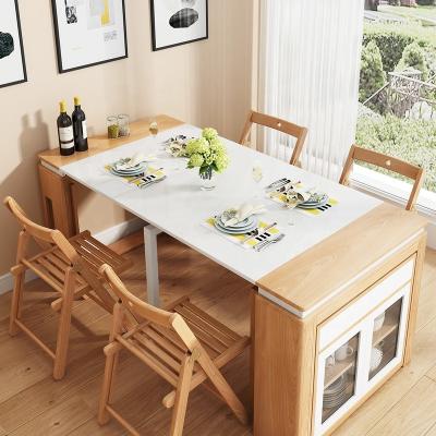 China (Size) Adjustable Modern Home Multifunctional Wooden Folding Dining Table for sale