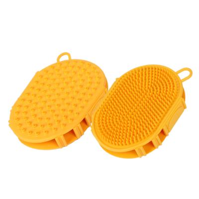 China Stocked Cleaning and Pet Wash Bath Tools Portable Shower Massager Double Sided Tpr Brush Dog Bath Beauty Tools for sale