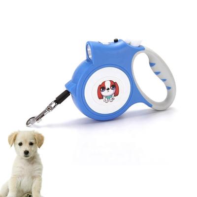 China Stocked Durable 5M Heavy Duty Pet Outdoor Dog Leash Durable Retractable Nylon Leash For Dog Training With Led Light for sale