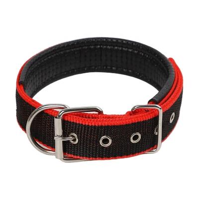 China Durable Nylon Dog Buckle Collar Anti Rust Soft Stocked Adjustable Webbing Neck Collars For Dogs for sale