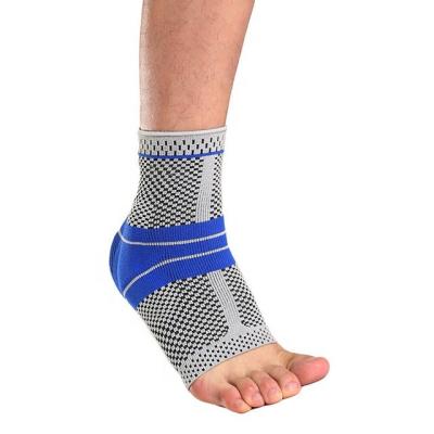 China Elastic Protective Silicone Ankle Support Compression Ankle Protector Basketball Football Soccer Tennis Fitness for sale