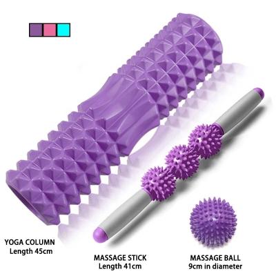 China Strong Elasticity Home Gym Carry Manual Massage Yoga Column Foam Roller Pilates for sale